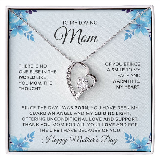 To My Loving Mom | Thank You Mom For All Your Love - Forever Love Necklace